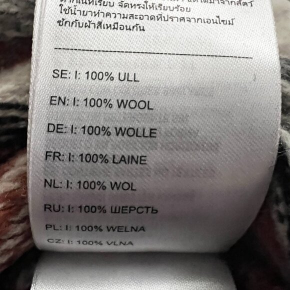 Fjallraven Ovik Folk Knit Sweater women's XL wool fair isle stripe pullover warm - Picture 5 of 5